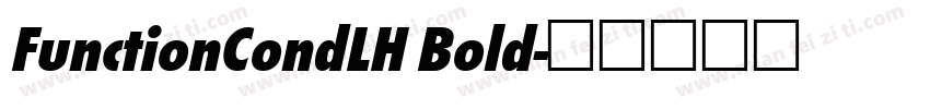 FunctionCondLH Bold字体转换